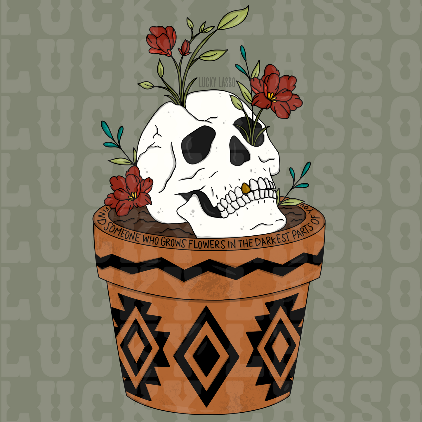 Darkest Parts Flower Pot Design
