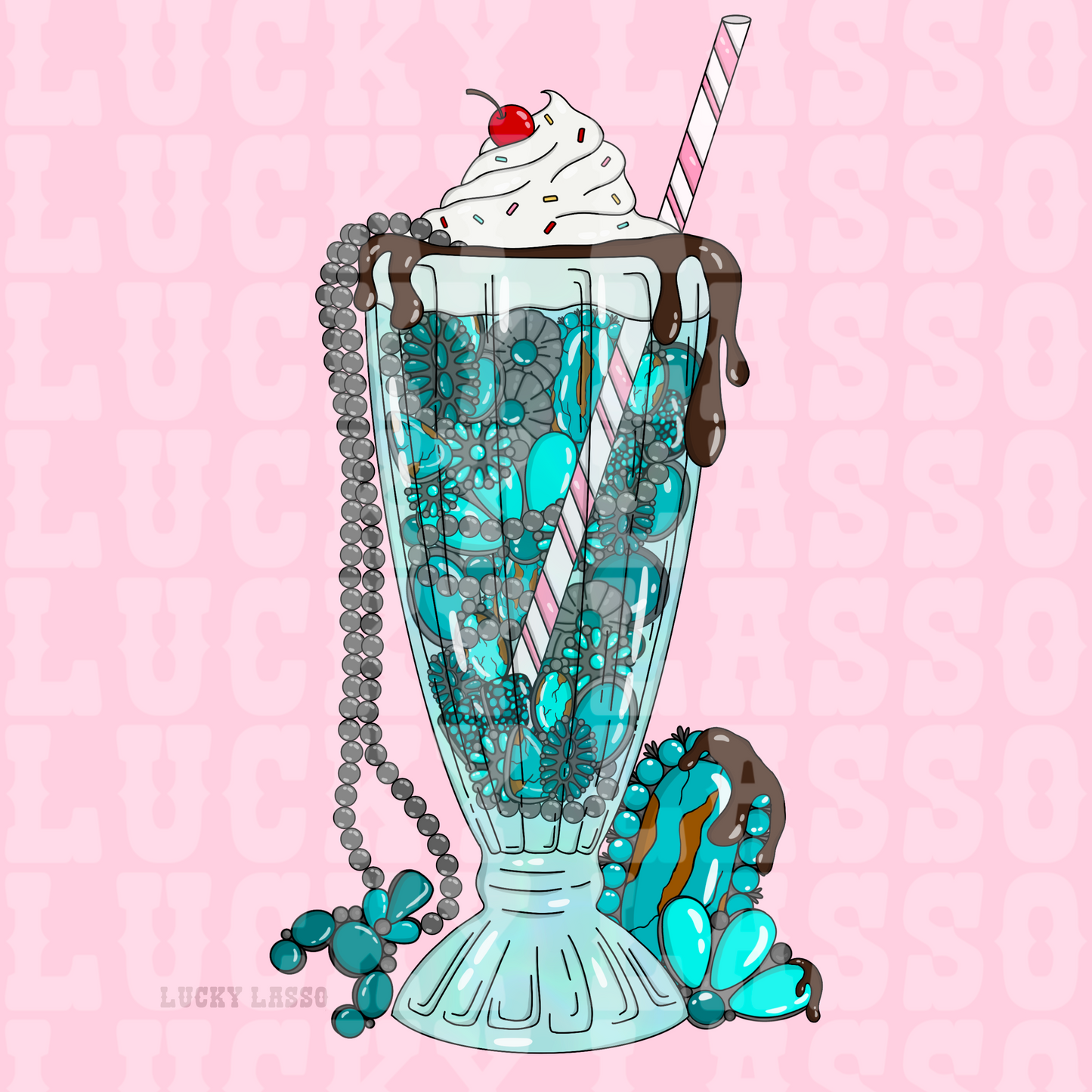 Turquoise Milkshake Design