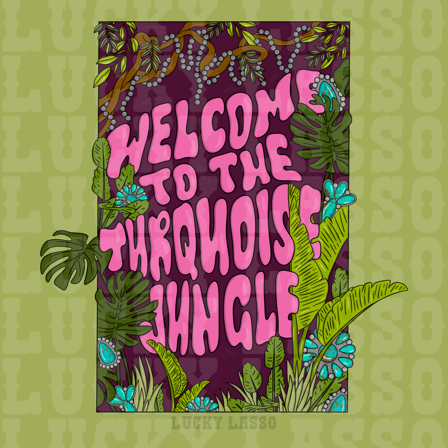 Turquoise Jungle Design