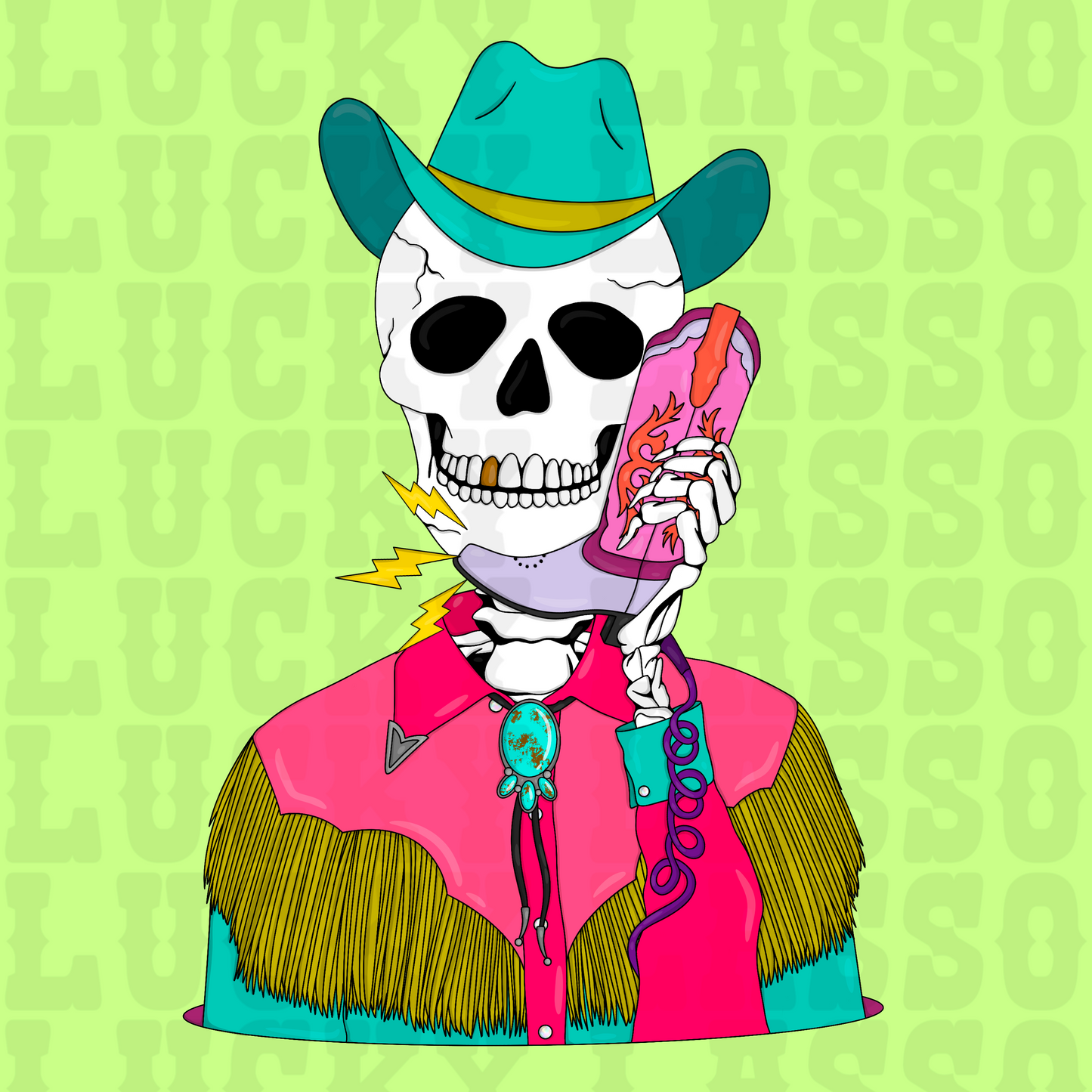 Boot Phone Cowboy Design
