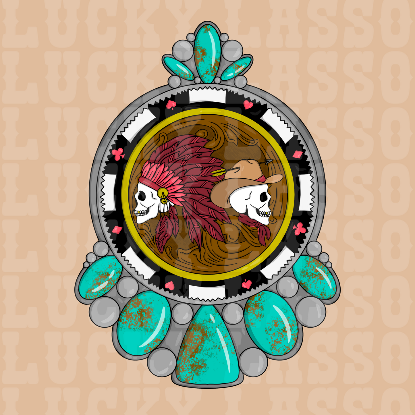 Wild West Poker Chip Design