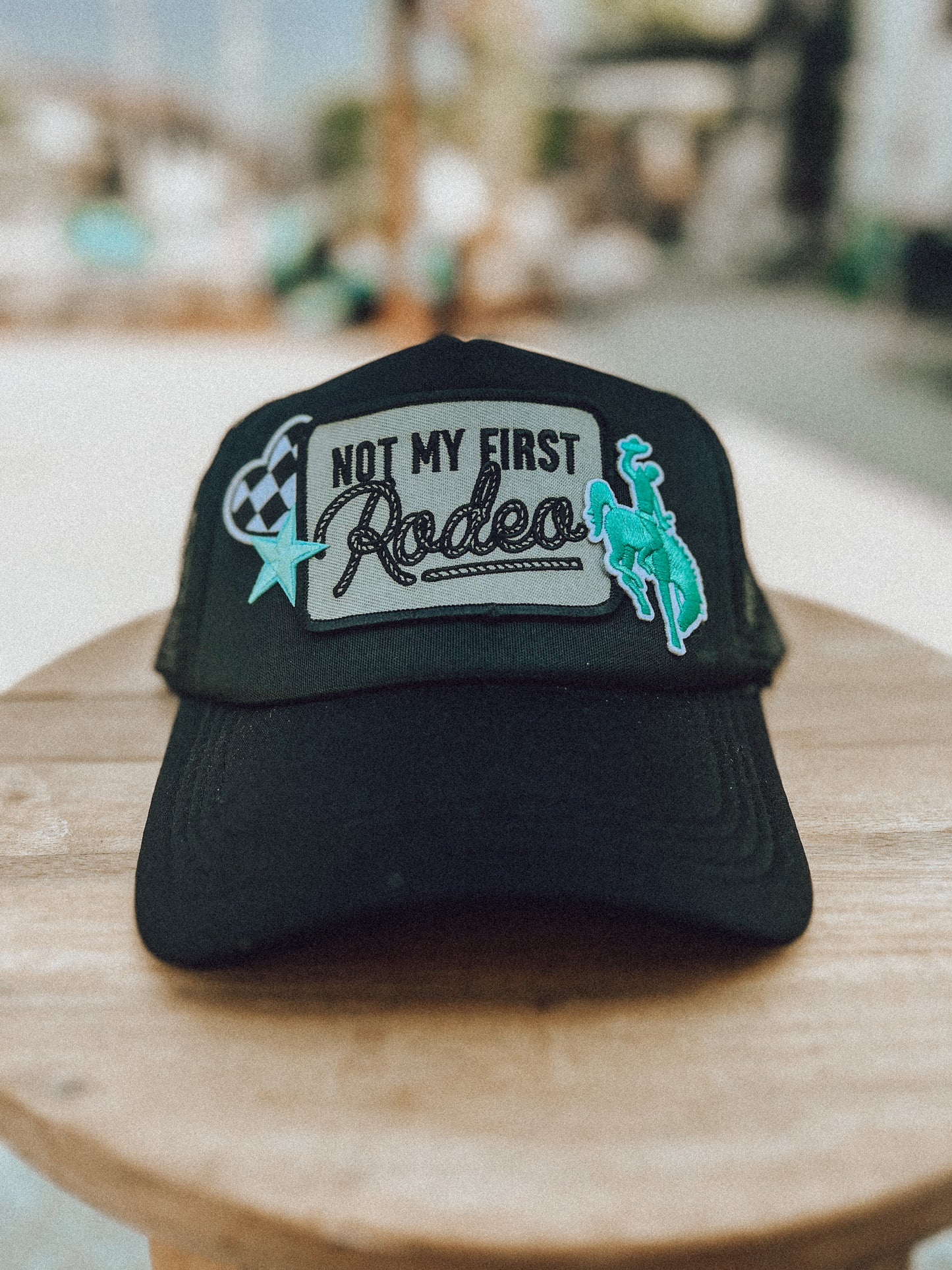 Not My First Rodeo Patched Trucker Hat