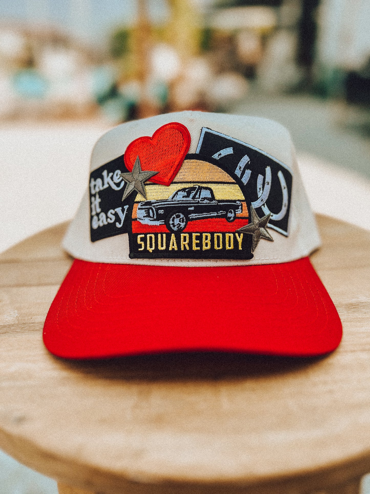 Square Body Patched Trucker Hat