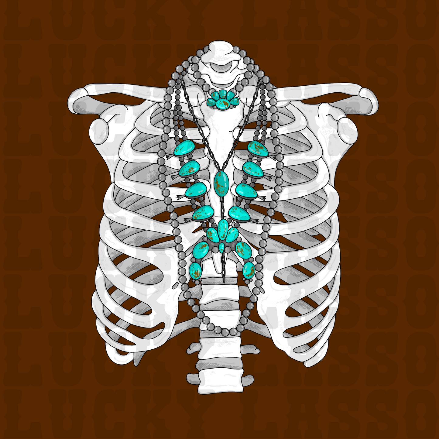 Turquoise Lovin' Skeleton Design