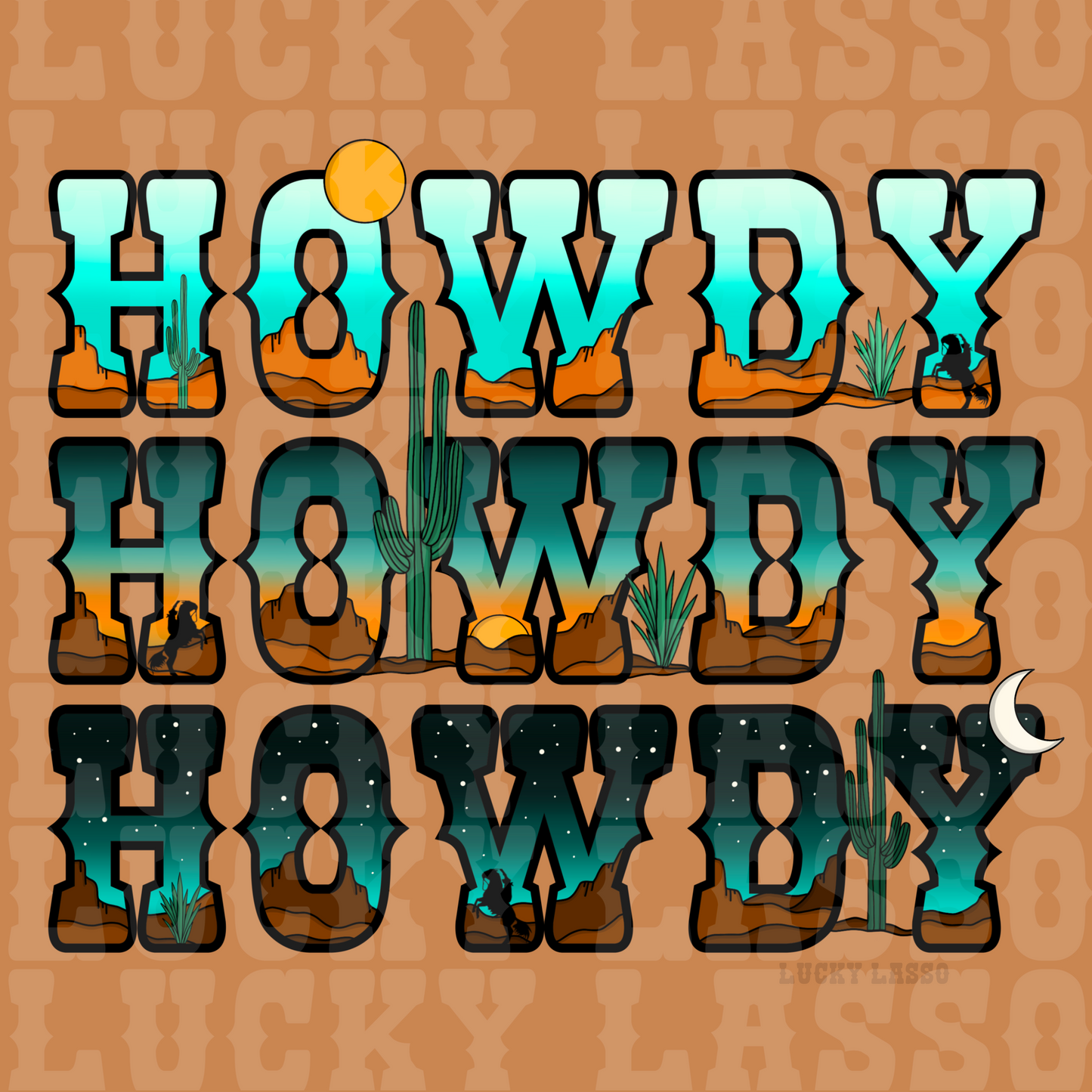 Howdy Desert Sunset Design