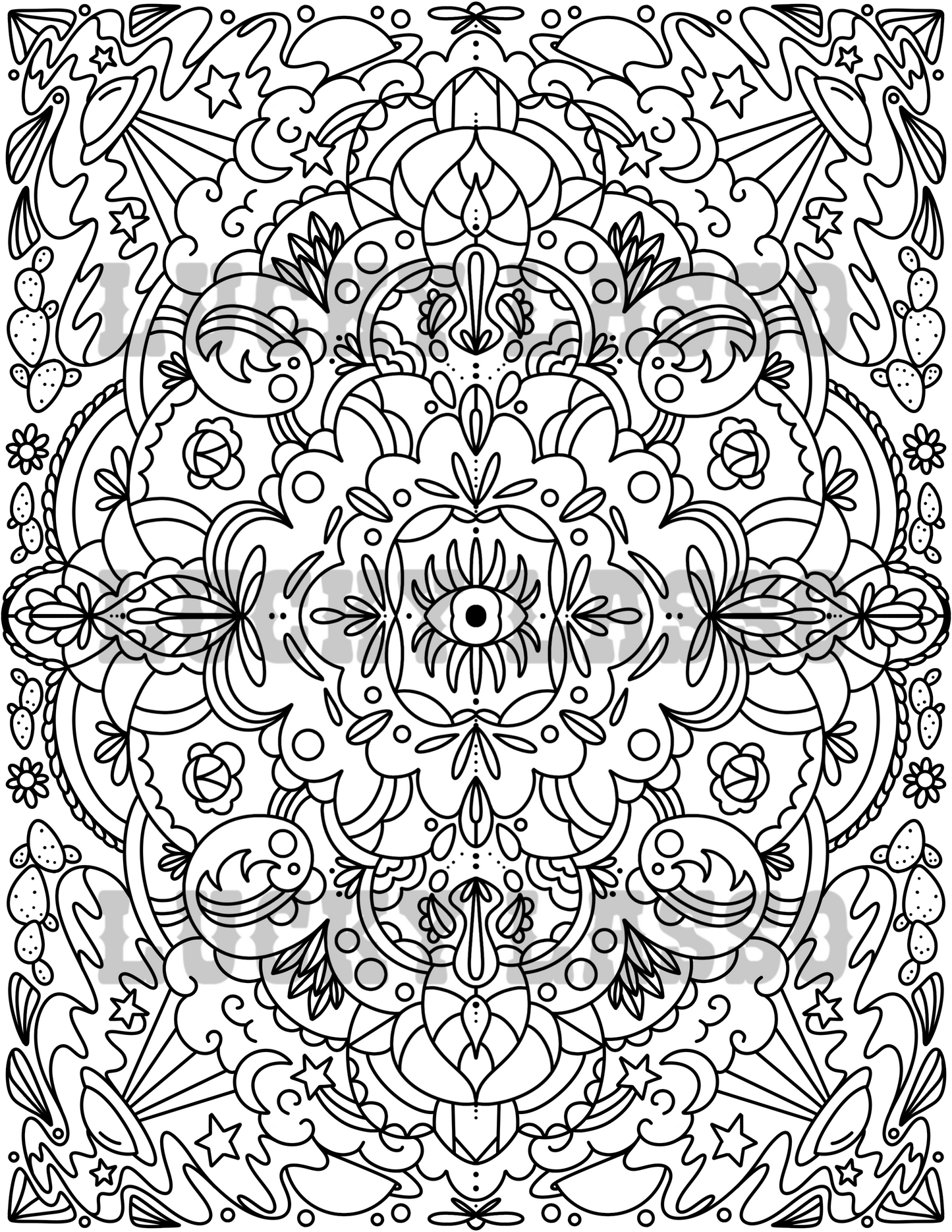 Desert Nights Printable Coloring Page