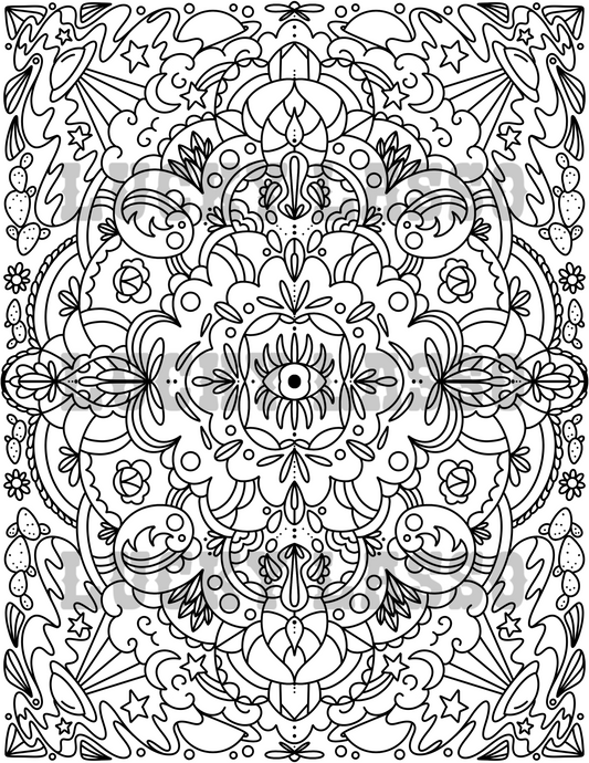 Desert Nights Printable Coloring Page